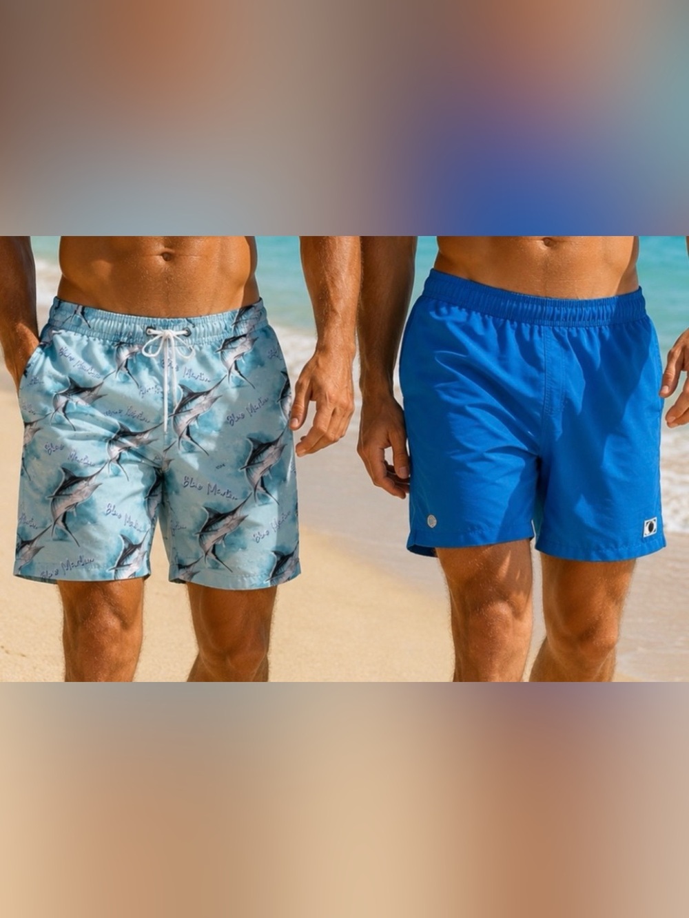 Ware Life Reversible Mens Swim Trunks Quick Dry Printed Beach